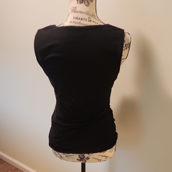 INC International Concepts Black V-Neck Tank Top - Picture 5 of 9